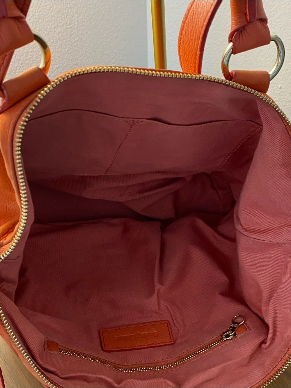 See By Chloe Orange Leather Large Satchel with Gold Hardware